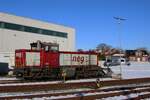 Am 14 Februar 2026 steht neg 209 101 vor der RDC Werkshalle in Niebüll.