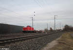 212 094-7 von DB Fahrwegdienste mit ein Wagen der Rollenden Landstrasse in Nürnberg Hohe Marter.