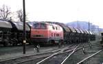 HEG Lok Nr.31''' ex Lollo V 160.0 Hersteller Krupp Fabrik Nr 4047 bei der Bad Hersfelder Kreisbahn von 1981 bis 1989 im Einsatz, in Bad Hersfeld am 18.04.1984.
