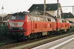 Scanbild von 218 264 mit Schwesterlok als Tfzf durch Itzehoe am 23 Mai 2005.