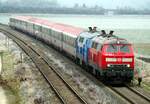 218 488-5 RP und 218 055-2 PRESS mit �BB IC 118 Umleiter in V�hringen am 06.01.2020.