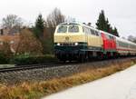 218 381-2 RP und eine weitere 218 von RPmit IC Allgäu in Bellenberg am 25.12.2019.