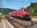 218 464-8 und 218 494 in Geislingen / Steige am 22.06.2014.