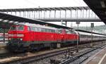 218 495 und 218 494 in Ulm mit ÖBB IC am 13.07.2014.