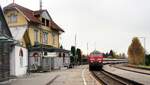 218 401-8 und eine weitere 218 mit SBB EC in Leutkirch am 30.10.2015.