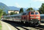 218 434-9 mit IC in Immenstadt am 12.09.2016.