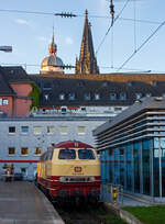 Die 218 105-5 (92 80 1218 105-5 D-NESA) der NeSA Eisenbahn-Betriebsgesellschaft Neckar-Schwarzwald-Alb mbH (Rottweil), in den, TEE-Farben purpurrot/beige. ist am 29 April 2025 beim Hauptbahnhof Köln auf dem Stumpfgleis neben dem Gleis 1 Abschnitt F und DB Casino Köln Hbf abgestellt.

Die V 164 wurde 1971 bei Krupp unter der Fabriknummer 5126 gebaut und an die Deutschen Bundesbahn (DB) geliefert, seit 2008 ist sie im BW Aschaffenburg stationiert und gehörte 2016 noch der WestFrankenBahn (DB Regio). Im Sommer 2016 wurde die Lok an die NeSA Eisenbahn-Betriebsgesellschaft Neckar-Schwarzwald-Alb mbH in Rottweil verkauft und trägt nun die NVR-Nummer 92 80 1218 105-5 D-NESA.  