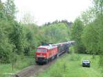 232 609-8 mit Kia-Autozug bei Elisenfels.