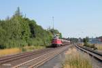 232 384-0 mit dem umgeleiteten 51683 Zwickau - Nrnberg bei der durchfahrt in Wiesau.