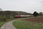 232 252-7 zieht den 51750 Nürnberg - Leipzig Engelsdorf Frankenwald Umleiter bei Lengenfeld kurz vor Marktredwitz.