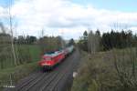 232 359-0 zieht bei Ritlasreuth den Frankenwald Umleiter 51651 Leipzig - Engelsdorf - Nürnberg.