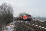 Kaum 3 Tage in Nürnberg stationiert kommt 232 201-4 mit dem 62425 Schwandorf - Hamburg bei Schönfeld/Wiesau vorbei.