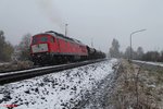 232 201-4 rangiert in Pechbrunn mit dem Schotterzug 62720.