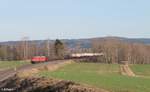 232 262-0 und GA 185 198 zieht bei Unterthölau den EZ 51724 Nürnberg - Leipzig.