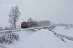 232 469 mit dem M49334 nach Vilseck südlich von Wiesau/Oberpfalz.