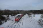 232 569 mit dem umgeleiteten EZ 51712 Halle - Nürnberg bei Oberteich.