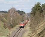 232 569 mit den 45392 Langschienen nach NNR in Seuen.