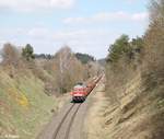 232 569 mit den 45392 Langschienen nach NNR in Seuen.