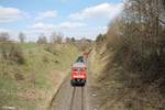 232 569 mit den 45392 Langschienen nach NNR in Seuen.