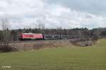 233 511-5 mit leeren Autozug kurz vor Wiesau/Oberpfalz.