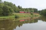 233 367-2 mit dem 62343 Schotterzug Pechbrunn - Nürnberg bei Oberteich.