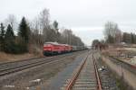 233 306-0 + 233 233 mit dem 51081 Seddin - Nürnberg bei der durchfahrt in Waldershof.