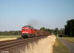 233 452-2 mit einem Schotterzug bei Oberteich.22.07.22