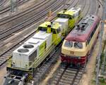 218 105-5 NeSA und 1275 captrain Nr.401 82 80 1275 831-2 D-CCW und eine weitere in Ulm am 30.08.2022.