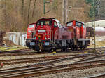 Die 265 031-5 (92 80 1265 031-5 D-DB), eine Voith Gravita 15L BB der DB Cargo Deutschland AG, abgestellt am 08.01.2022 in Kreuztal bei der Langenauer Brücke.