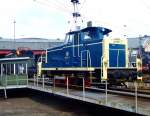 Die 261 671-2 (ex DB V  60 671) am 12.04.2009 im Sdwestflische Eisenbahnmuseum, Siegen, auf der Drehscheibe.