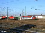 In Blick in den Bahnhof Cottbus am Silvester Vormittag mit 2x BR 362 und SU46.