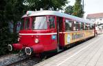 VT 26 MAN Schienenbus Leo in Prien/Chiemsee fuhr 1 Woche lang Pendelverkehr auf der Chiemgau-Bahn Prien-Aschau, am 01.09.2019.
