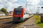   VIAS - Odenwaldbahn VT 107 (615 107-9 / 615 607-8) gekoppelt mit VT 108 (615 108-7 / 615 608-6) fahren am 27.08.2014 als RE 64  Odenwaldbahn  (Gro�-Umstadt Wiebelsbach - Frankfurt(Main)Hbf) auf