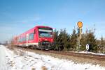 650 115-9 und 650 326-2bei Vöhringen am 15.02.2009.