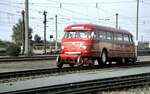 BR 790 Schi-Stra-Bus in der Parade 150 Jahre Deutsche Eisenbahn in Nürnberg-Langwasser am 14.09.1985.