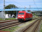 BR 101/855724/nach-langer-zeit-fuhr-mal-wieder Nach langer Zeit fuhr mal wieder eine 101 auf Rügen.101 006 kam,am 18.Juli 2024,durch Bergen/Rügen.