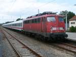 113 268-7 brachte den IC 2353 Erfurt-Binz,am 09.Juni 2012,von Stralsund nach Binz.