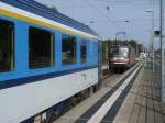 115 509-2 setzte sich,am 17.August 2013,in Binz an den EC 379 nach Brno.