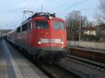 115 350-1 bespannte den auch wieder im neuen Fahrplan fahrenden EC 378/379.Am 22.Dezember 2013 kam der EC 378 Binz-Brno in Bergen/Rügen an.
