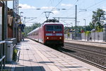 120 204-3 mit dem IRE 4276  Berlin-Hamburg-Express  von Berlin Ostbahnhof nach Hamburg Hbf in Bienenbüttel. 19.08.2016