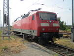 Nicht mehr mit Reisezügen nach Binz ist die 120 120 auf Rügen wieder zusehen.Am 26.Juni 2023 brachte Sie einen Güterzug nach Mukran
