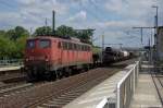 BR 140/144147/140-070-4-mit-gemischten-gueterzug-in 140 070-4 mit gemischten Gterzug in Friesack(Mark) in Richtung Neustadt(Dosse) unterwegs. 09.06.2011