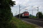 BR 140/148976/140-353-4-mit-gemischten-gueterzug-in 140 353-4 mit gemischten Gterzug in Vietznitz Richtung Paulinenaue unterwegs. 07.07.2011