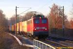 06/02/2015:  140 843 mit Containerzug in Hamburg-Moorburg auf dem Weg nach Hamburg-Waltershof