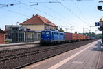 BR 140/516301/140-678-4-egp---eisenbahngesellschaft-potsdam 140 678-4 EGP - Eisenbahngesellschaft Potsdam mbH mit einem Containerzug von Berlin nach Hamburg in Bienenbüttel. 26.08.2016