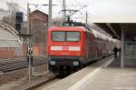 br-143-112-114/124675/112-119-3-mit-dem-re2-re 112 119-3 mit dem RE2 (RE 37381) nach Knigs Wusterhausen in Rathenow. 05.03.2011