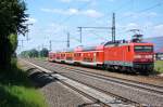 br-143-112-114/142986/die-114-005-verlaesst-gerade-mit Die 114 005 verlsst gerade mit ihrem RE4 (RE 37312) nach Wismar den Bahnhof Friesack(Mark). 03.06.2011