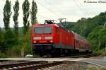 143 858-9 mit RB bei Großheringen am 17.05.2014