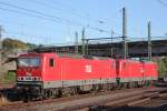 MEG 601 (143 179-0) und MEG 605 (143 344-0) stehen am 03.09.2014 in Hamburg Harburg abestellt.