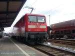 112 165-6 gerade aus Rathenow angekommen. (27.02.2010)